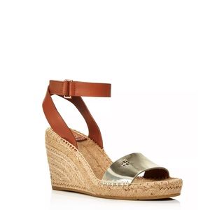 Tory Burch Women's Bima Espadrille Platform Wedge Sandals In Spark Gold